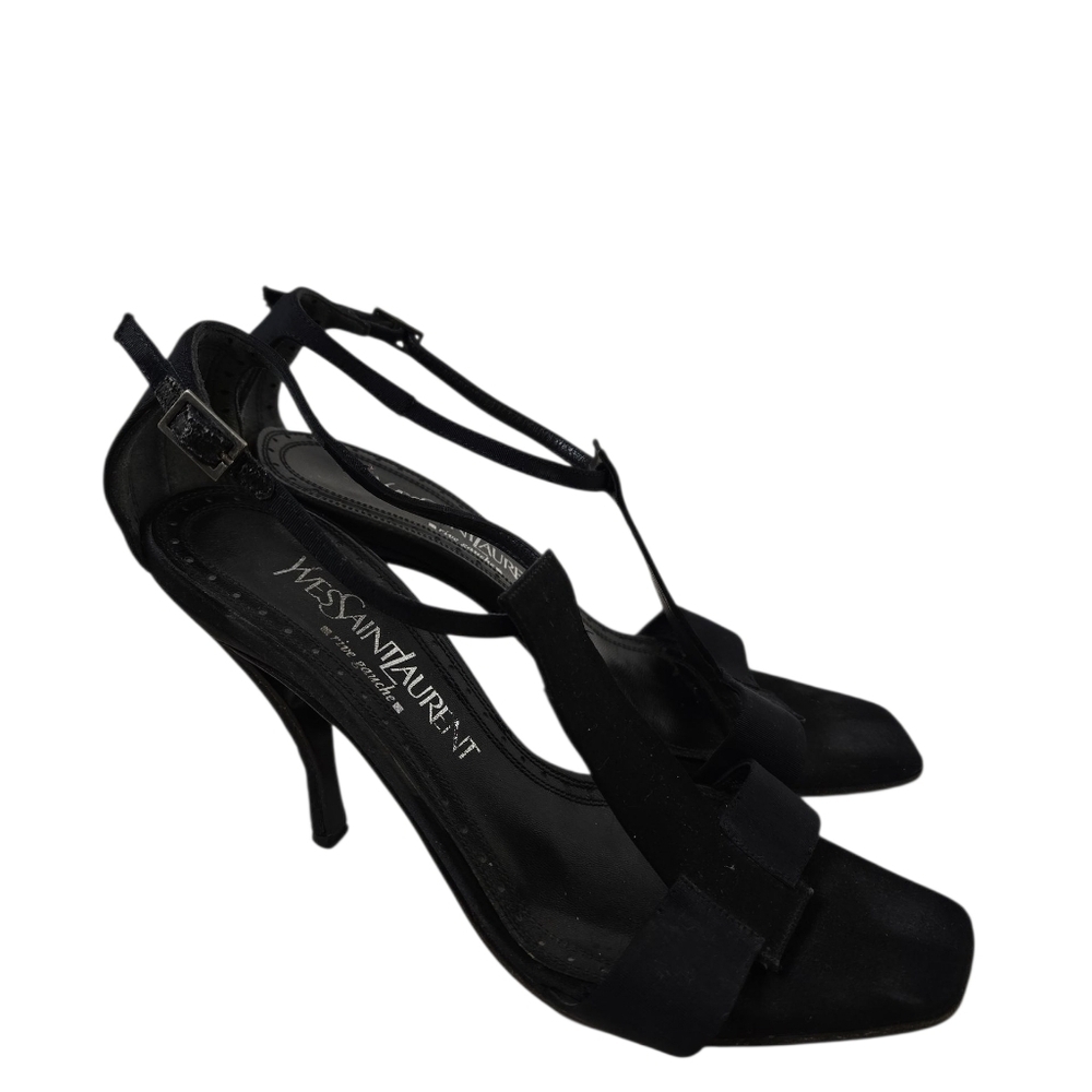 Vintage Yves Saint Laurent Black Stiletto Heels Size 37.5 - Picture 2 of 8